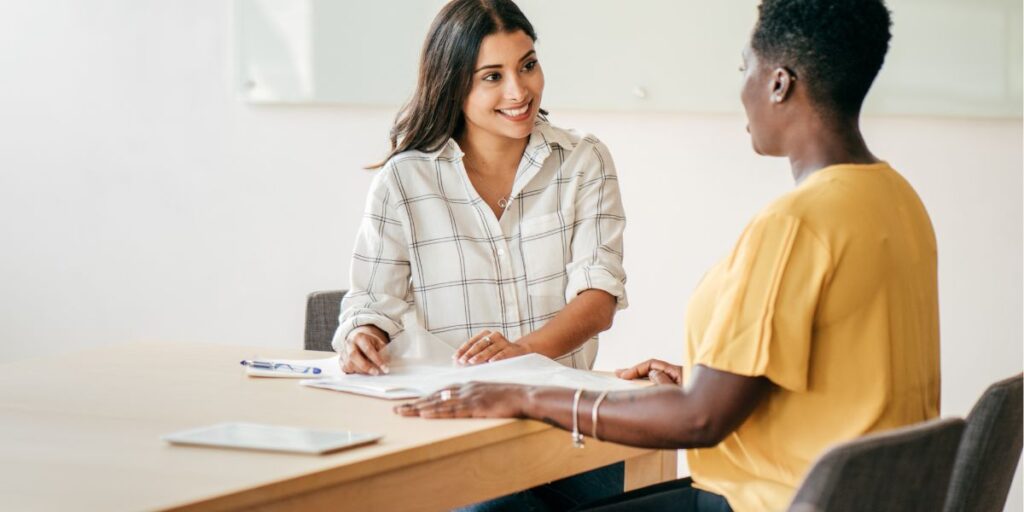 Single Person Getting Interviewed Hiring a House Cleaner: Essential Interview Tips - Hive and Bee Clean